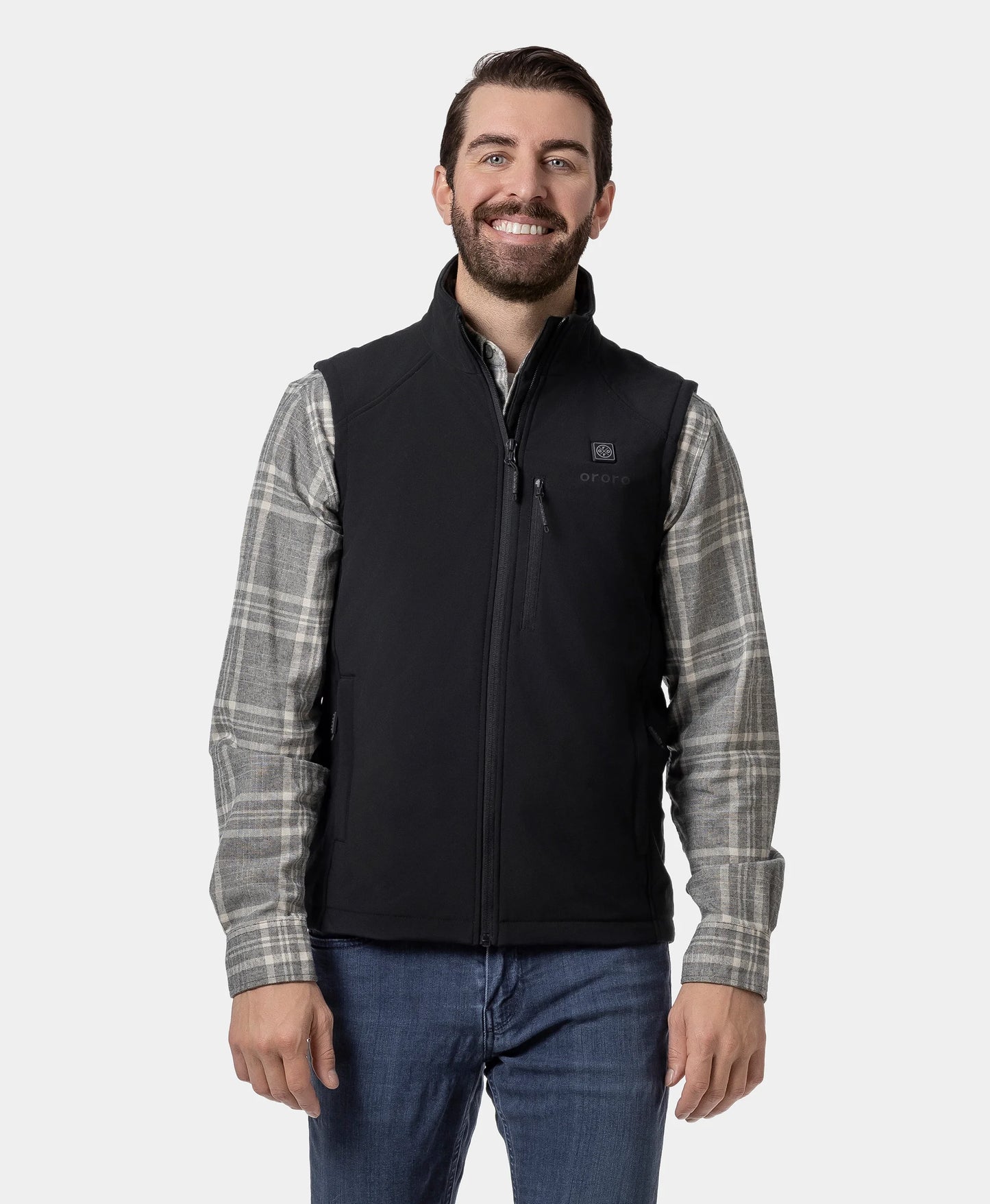 Men's Heated Softshell Gilet - Black / Grey