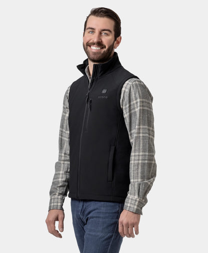 Men's Heated Softshell Gilet - Black / Grey