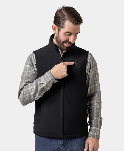 Men's Heated Softshell Gilet - Black / Grey