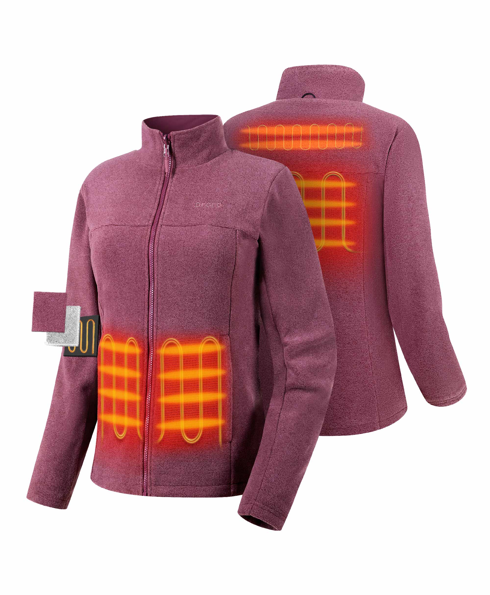 Fleece heated jacket online