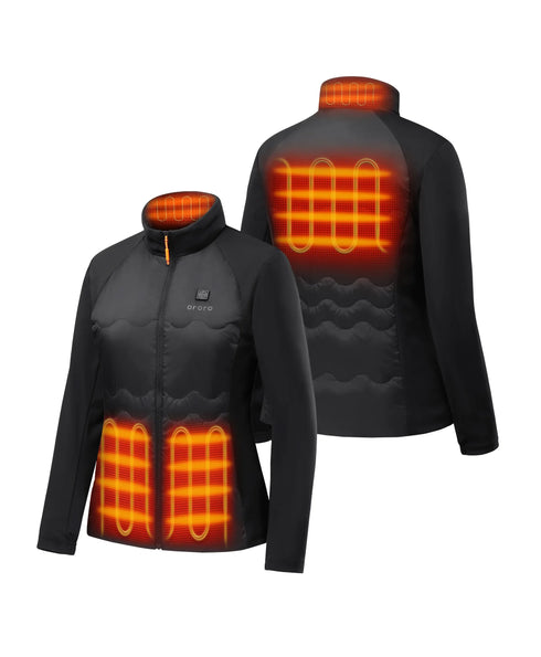 4 Heating zones:  left & right pockets, mid-back and collar ,view 2
