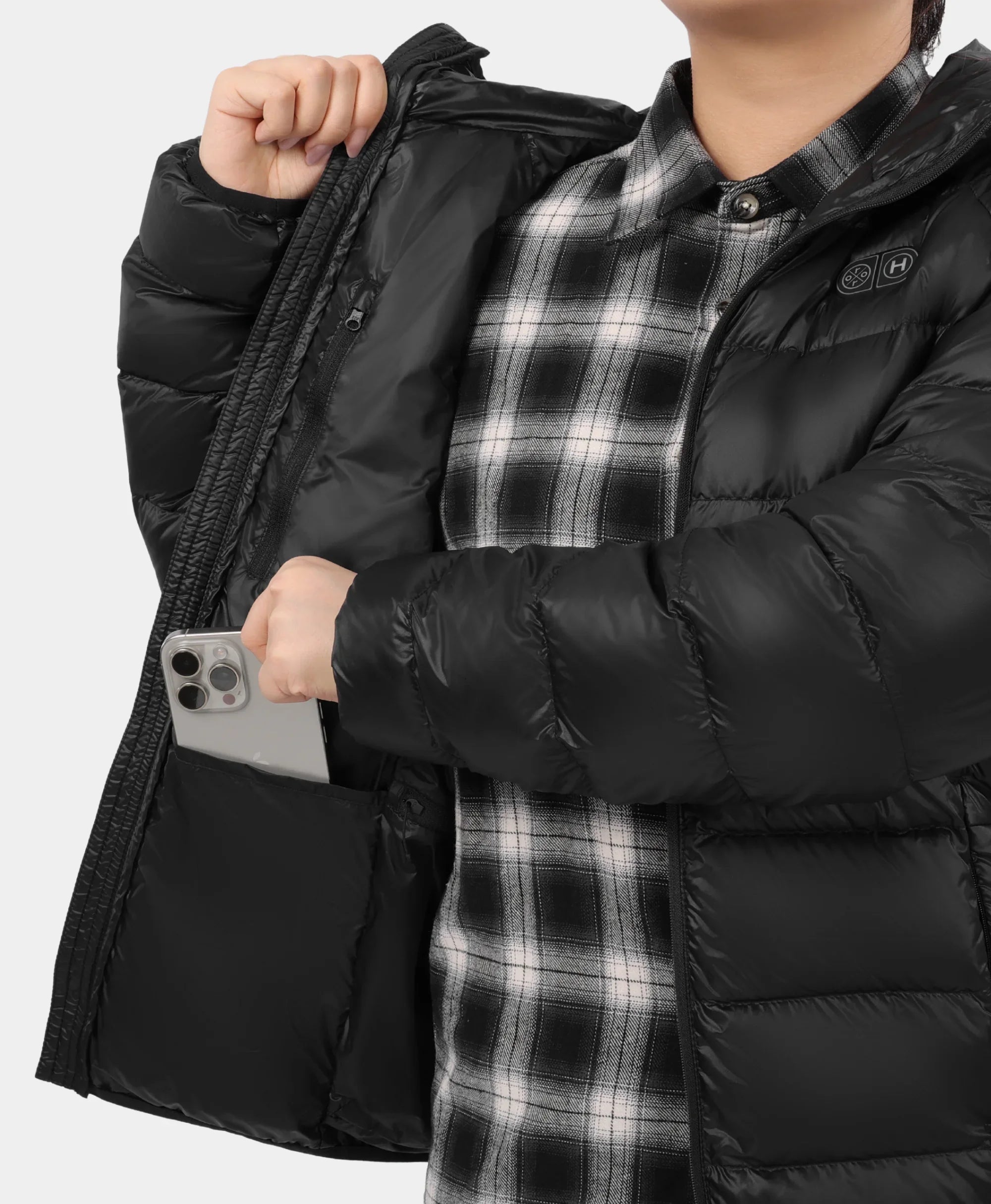 AeroPro Women's 8-Zone Packable Heated Down Jacket, Thumbnail 4