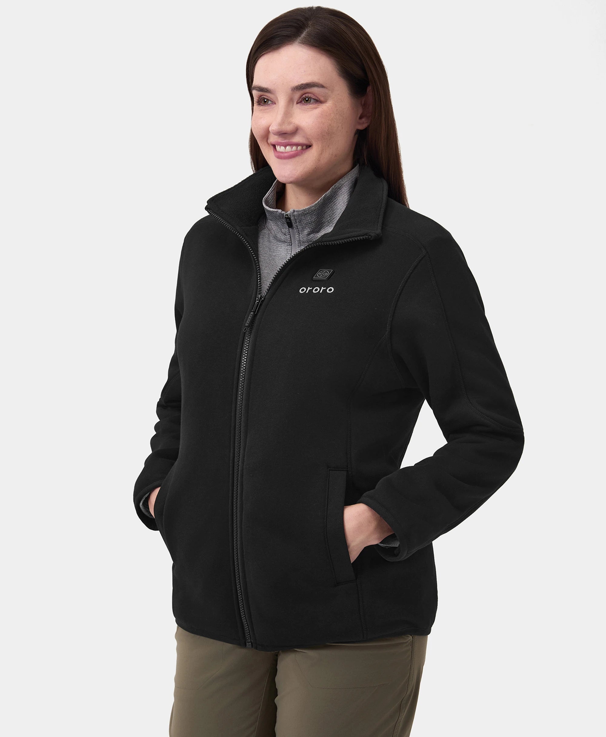 Women's Heated Full-Zip Fleece Jacket (4 Heating Zones), Thumbnail 3
