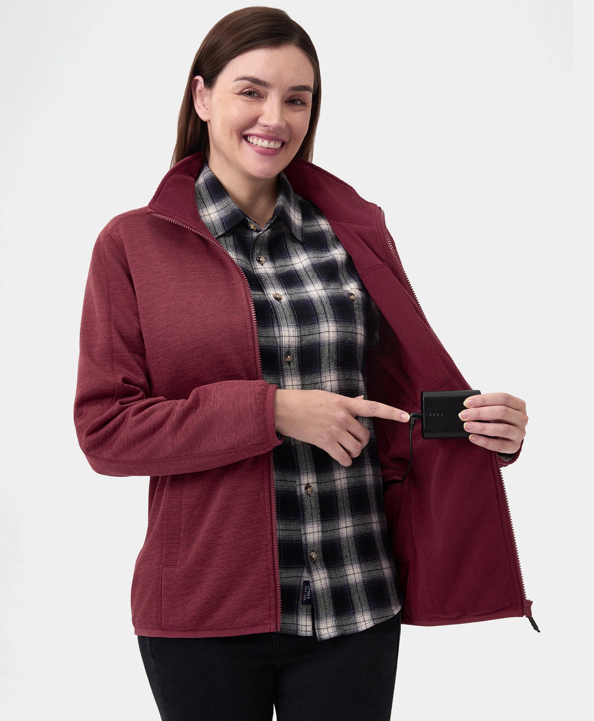 Women's Heated Full-Zip Fleece Jacket (4 Heating Zones), Thumbnail 29
