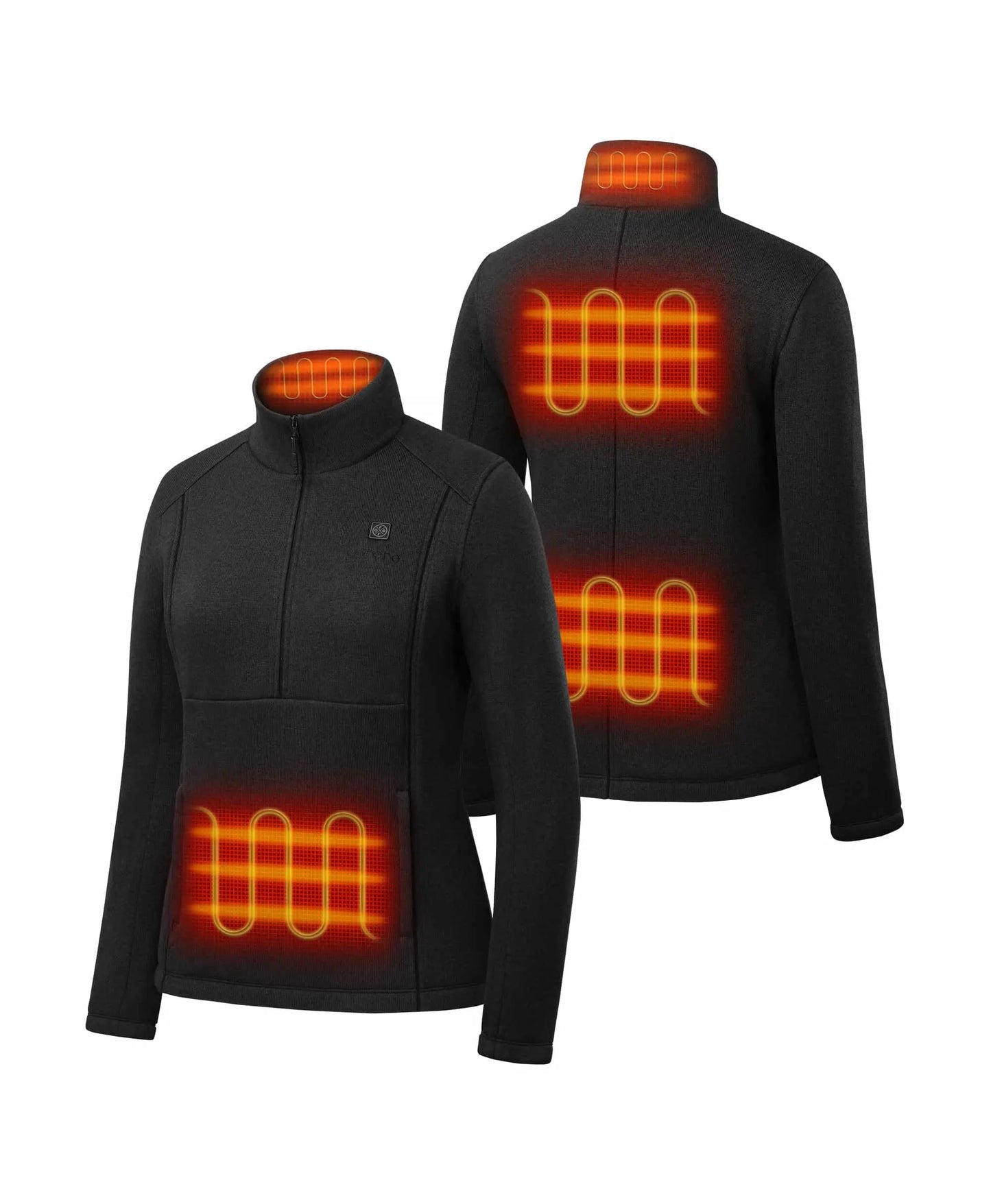 4 heating zones (hand pockets, upper back, lower back, and collar)