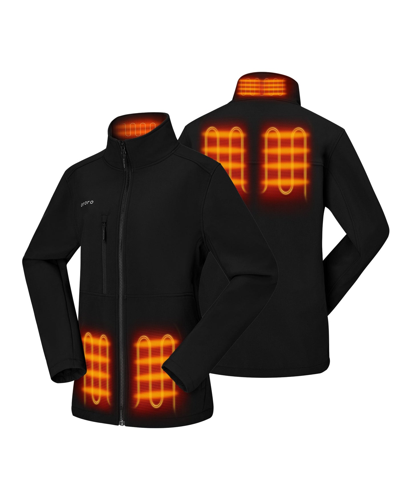 5 Heating Zones (L&R pockets, Collar, L&R back)