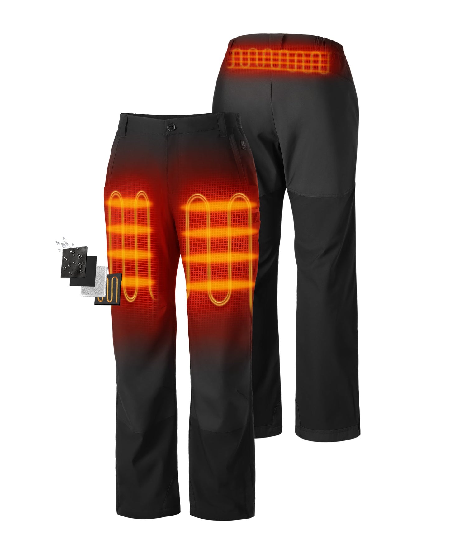 3 heating zones(left&right thigh, lower waist)