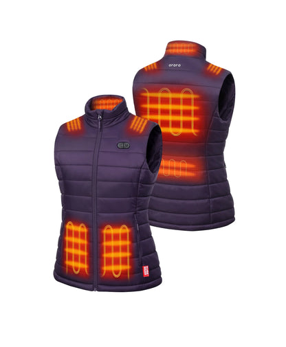 7 Heating zones: Left & Right Pockets, Left & Right Shoulder, Mid-back, Lower back, Collar