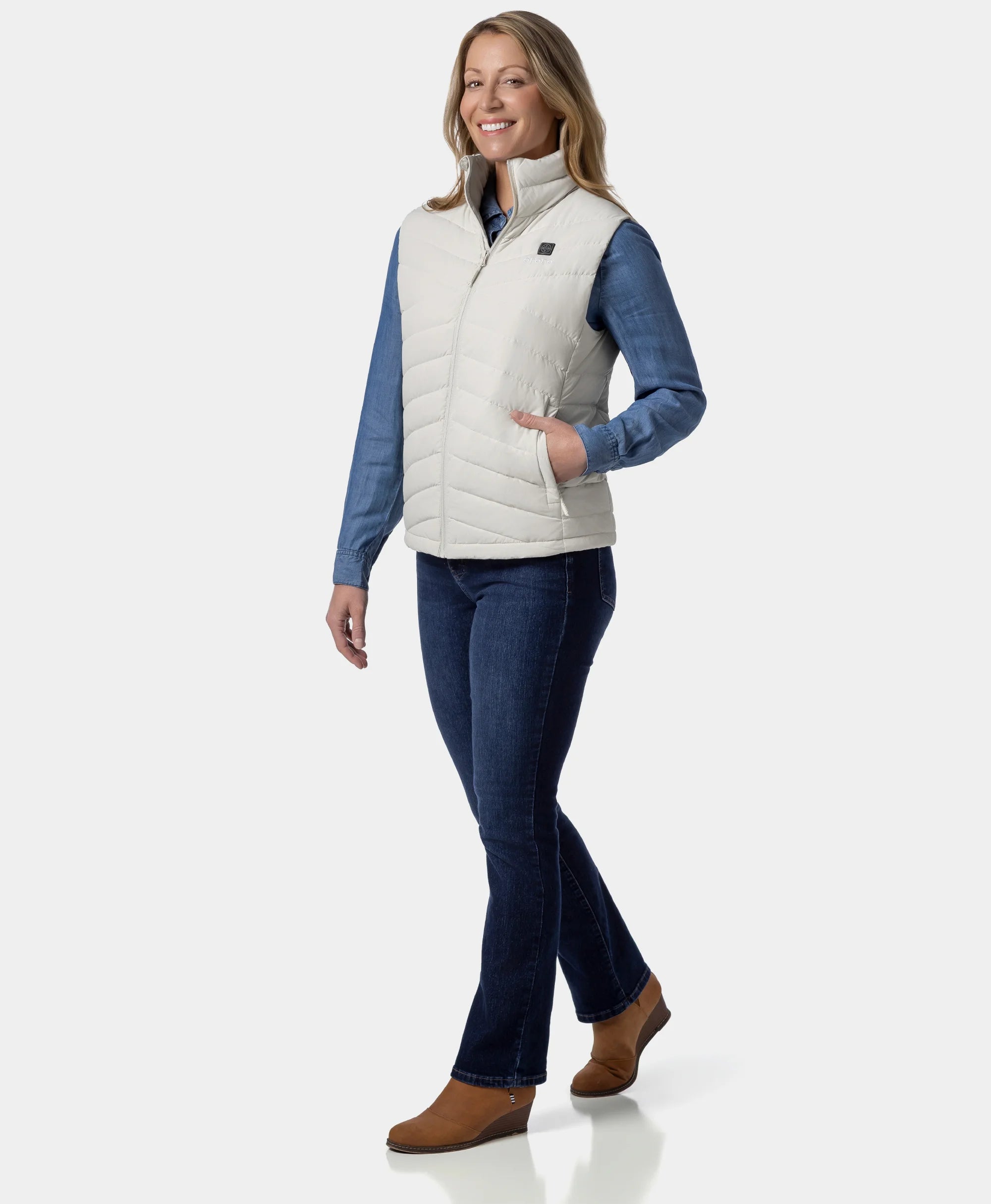Women's Heated Lightweight Down Gilet - All Colours, Thumbnail 14