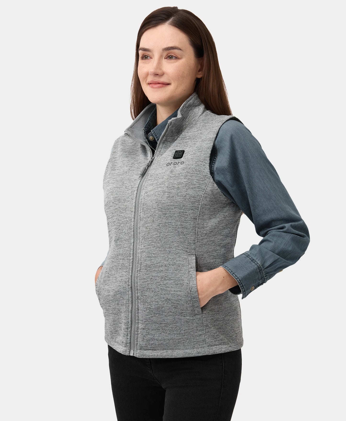4-zone fleece vest gray