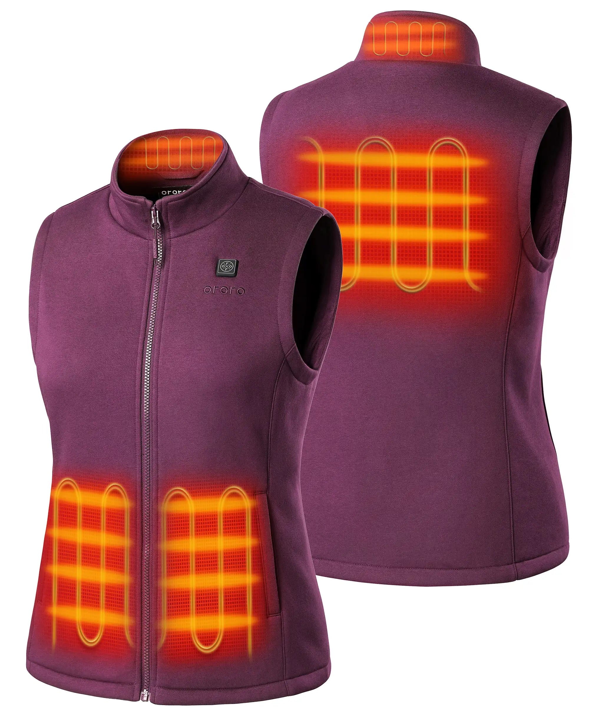 Women's Heated Fleece Gilet - New Colours (4 Heating Zones), Thumbnail 2