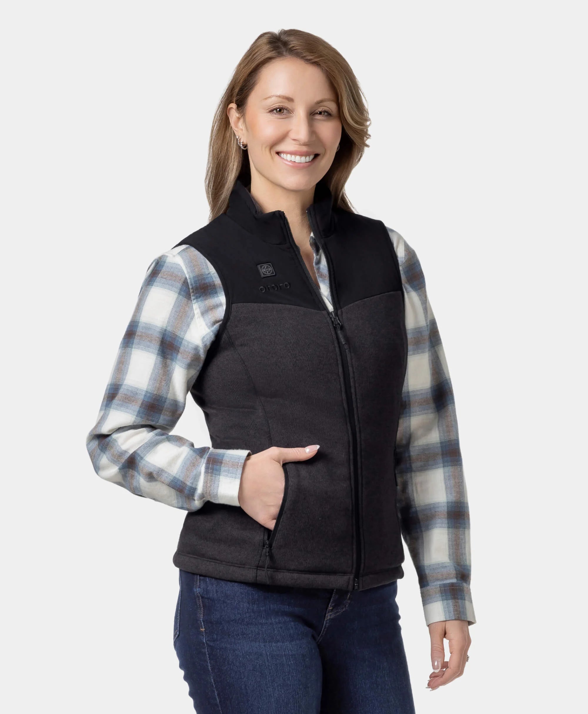 Augusta Women's Heated Sweater Fleece Gilet, Thumbnail 4