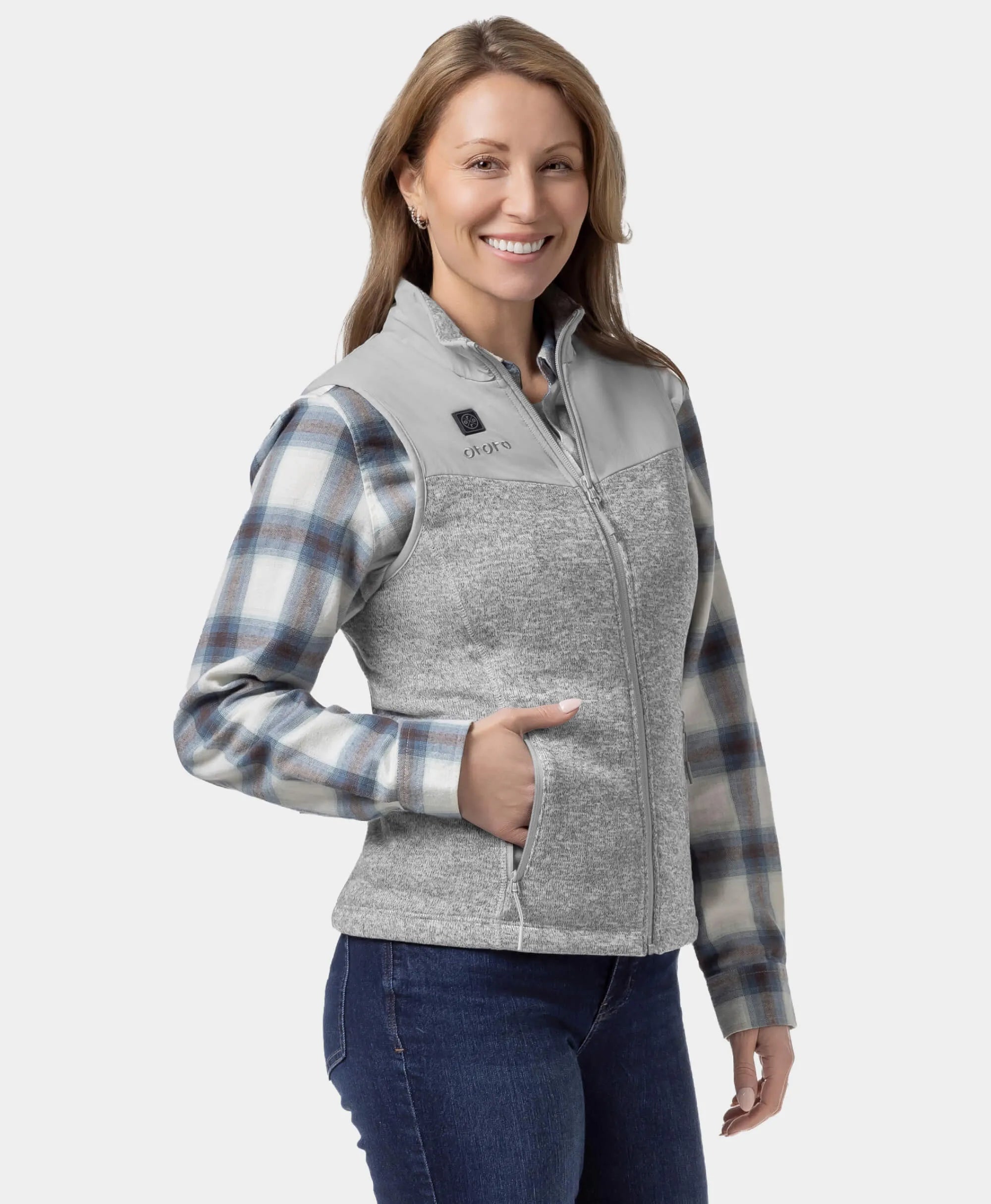 Augusta Women's Heated Sweater Fleece Gilet, Thumbnail 16