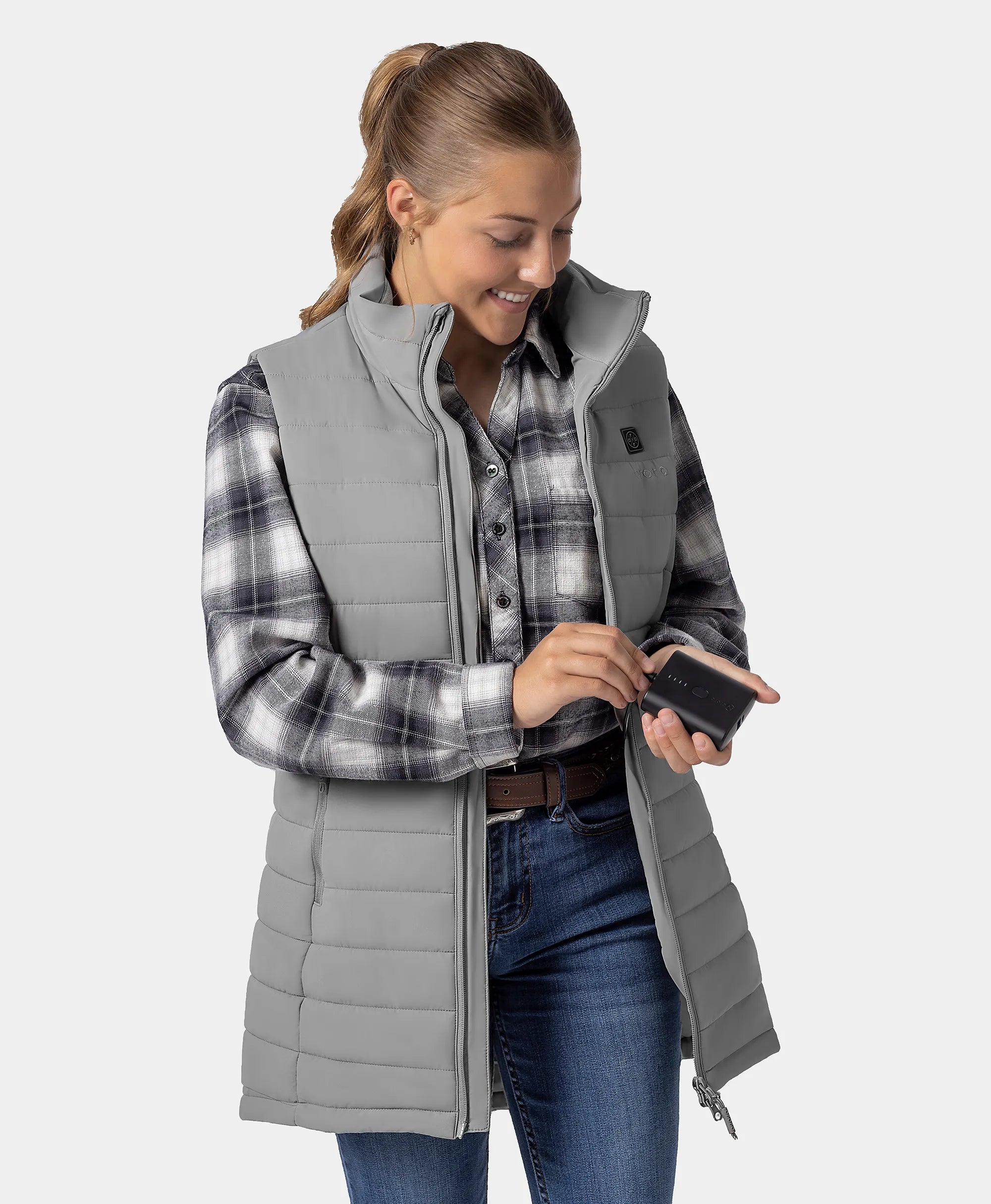 Tribeca Women's Heated Long Puffer Gilet, Thumbnail 35