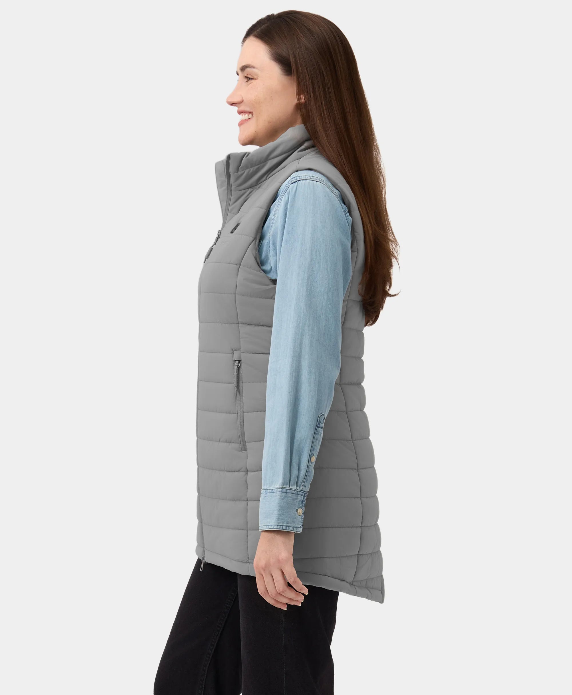Tribeca Women's Heated Long Puffer Gilet, Thumbnail 38
