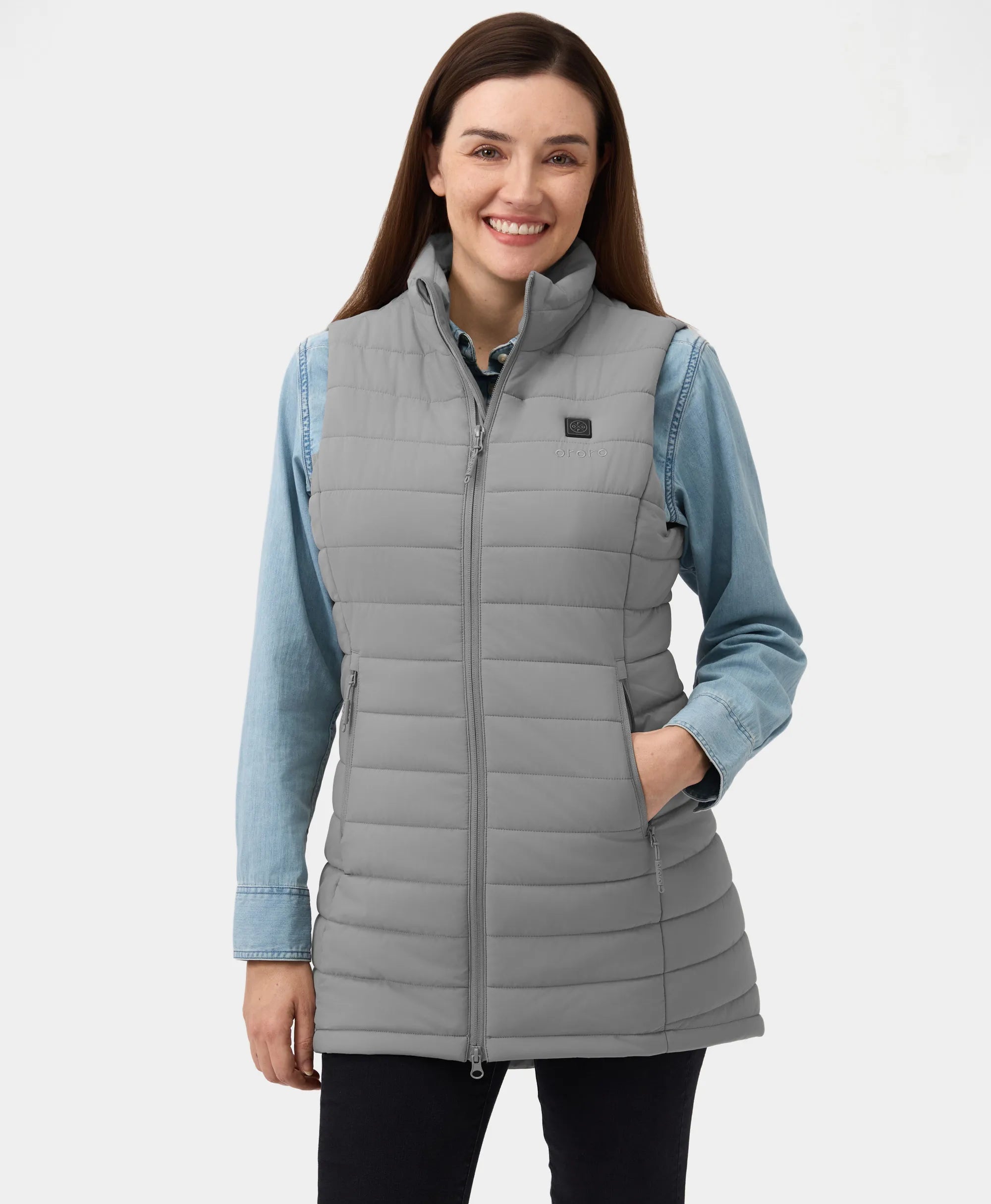 Tribeca Women's Heated Long Puffer Gilet, Thumbnail 37