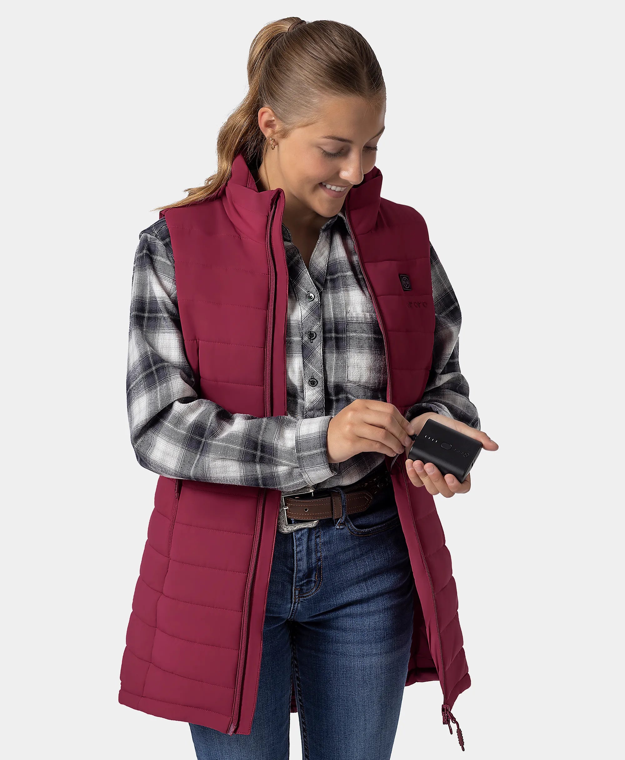 Tribeca Women's Heated Long Puffer Gilet, Thumbnail 51