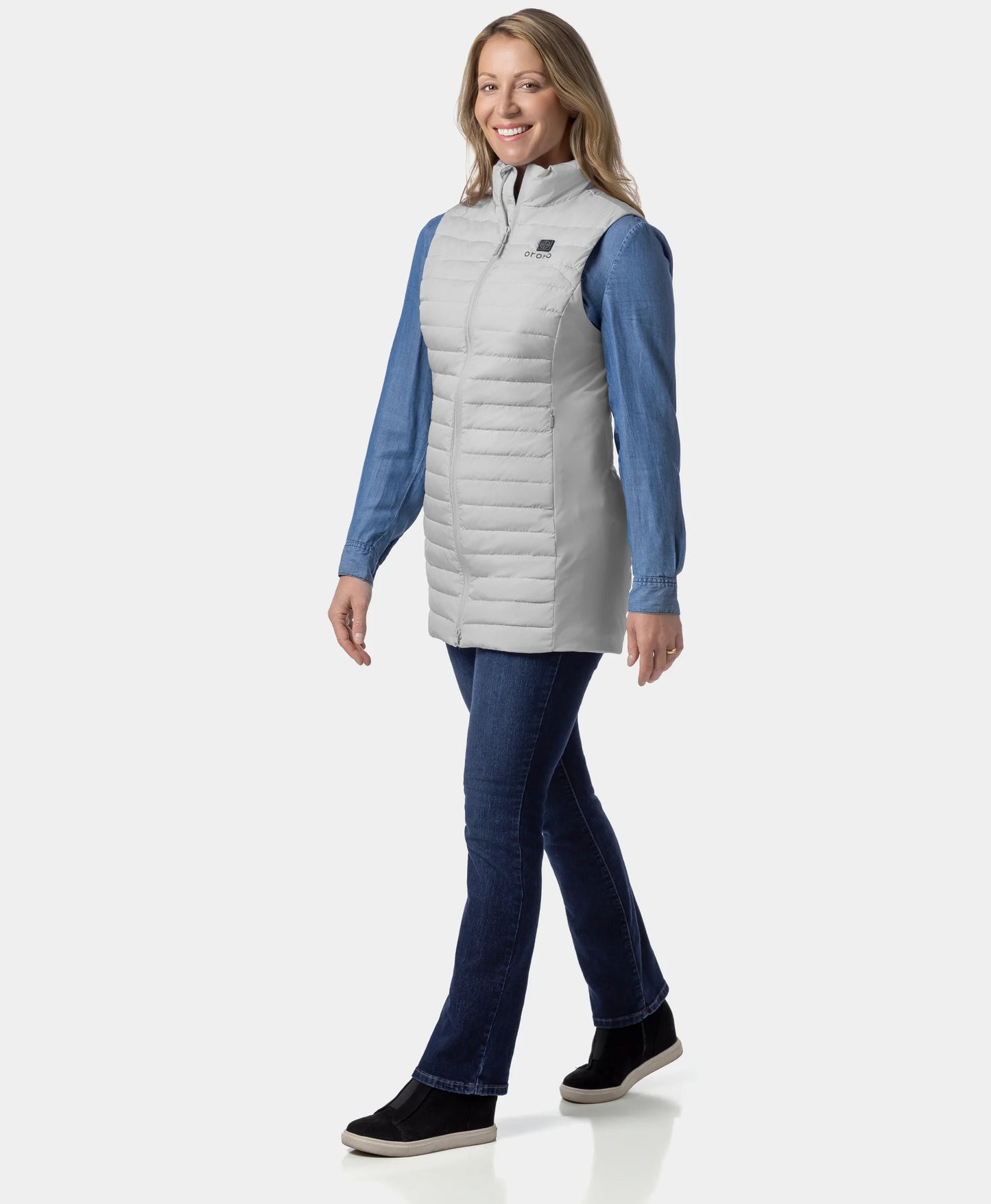 Cloudmere Women's 5-Zone Heated Long Down Gilet