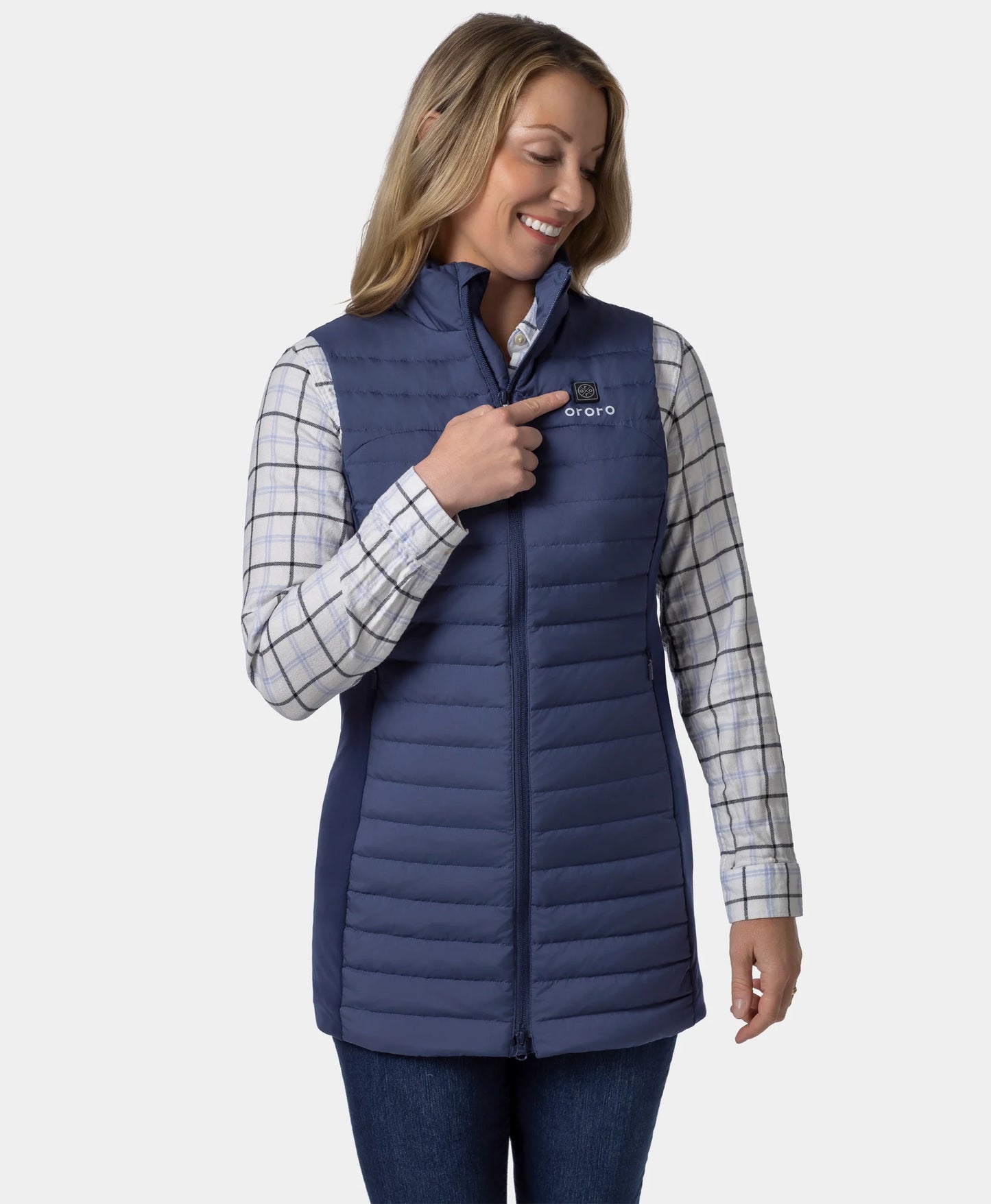 Cloudmere Women's 5-Zone Heated Long Down Gilet