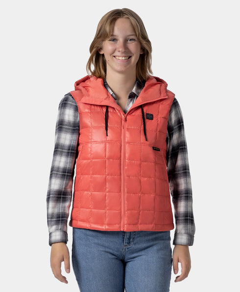 PuffLyte Women's Junior 4-Zone Hooded Heated Gilet ,view 1