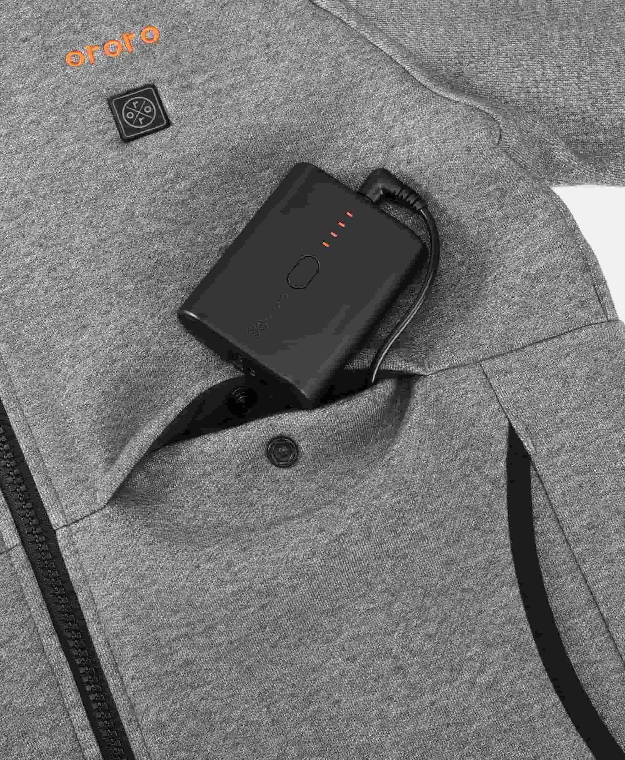 Battery pockets at the exterior body with snap closure （Front left hidden pocket）