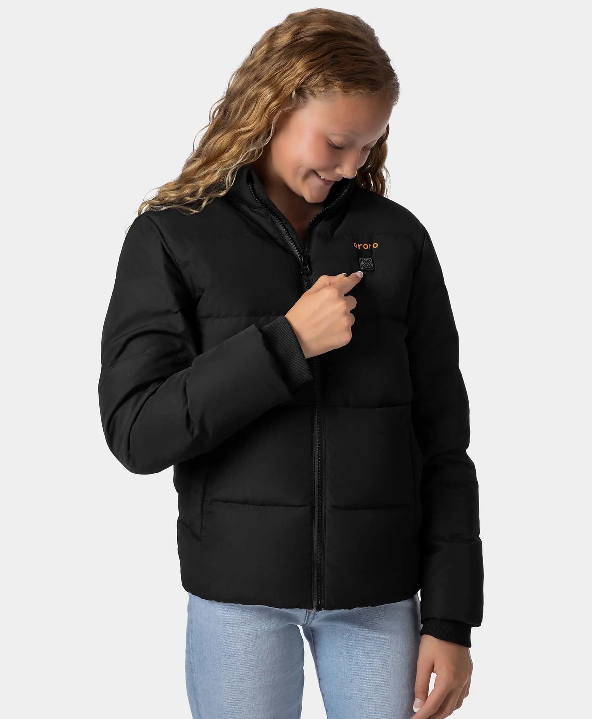 Kids' 4-Zone Heated Down Jacket, Thumbnail 17