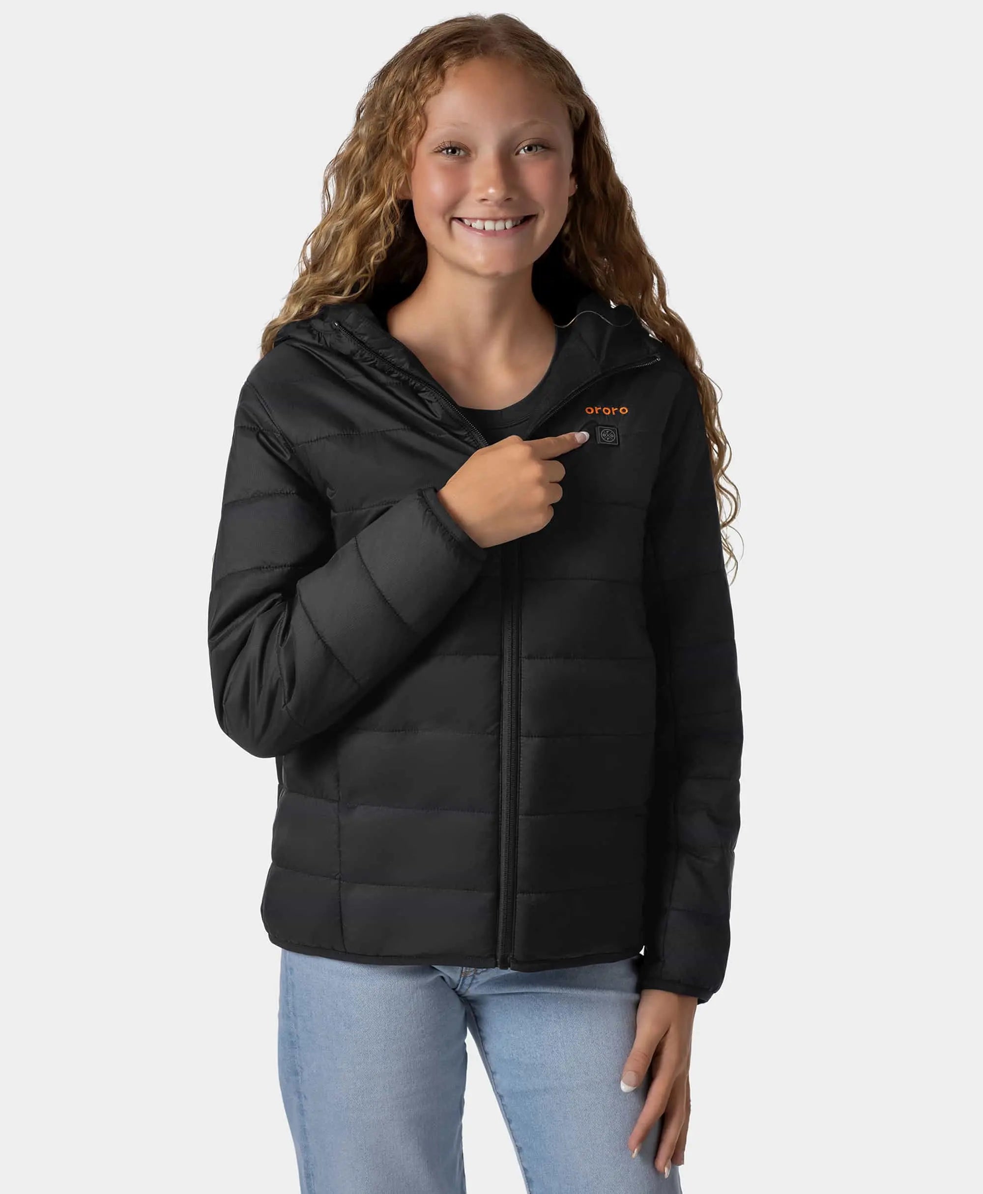 Kids' 4-Zone Heated Lightweight Puffer Jacket, Thumbnail 14