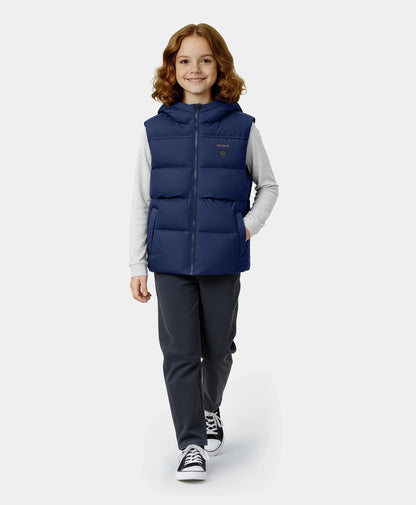 Kids' 4-Zone Hooded Heated Down Vest