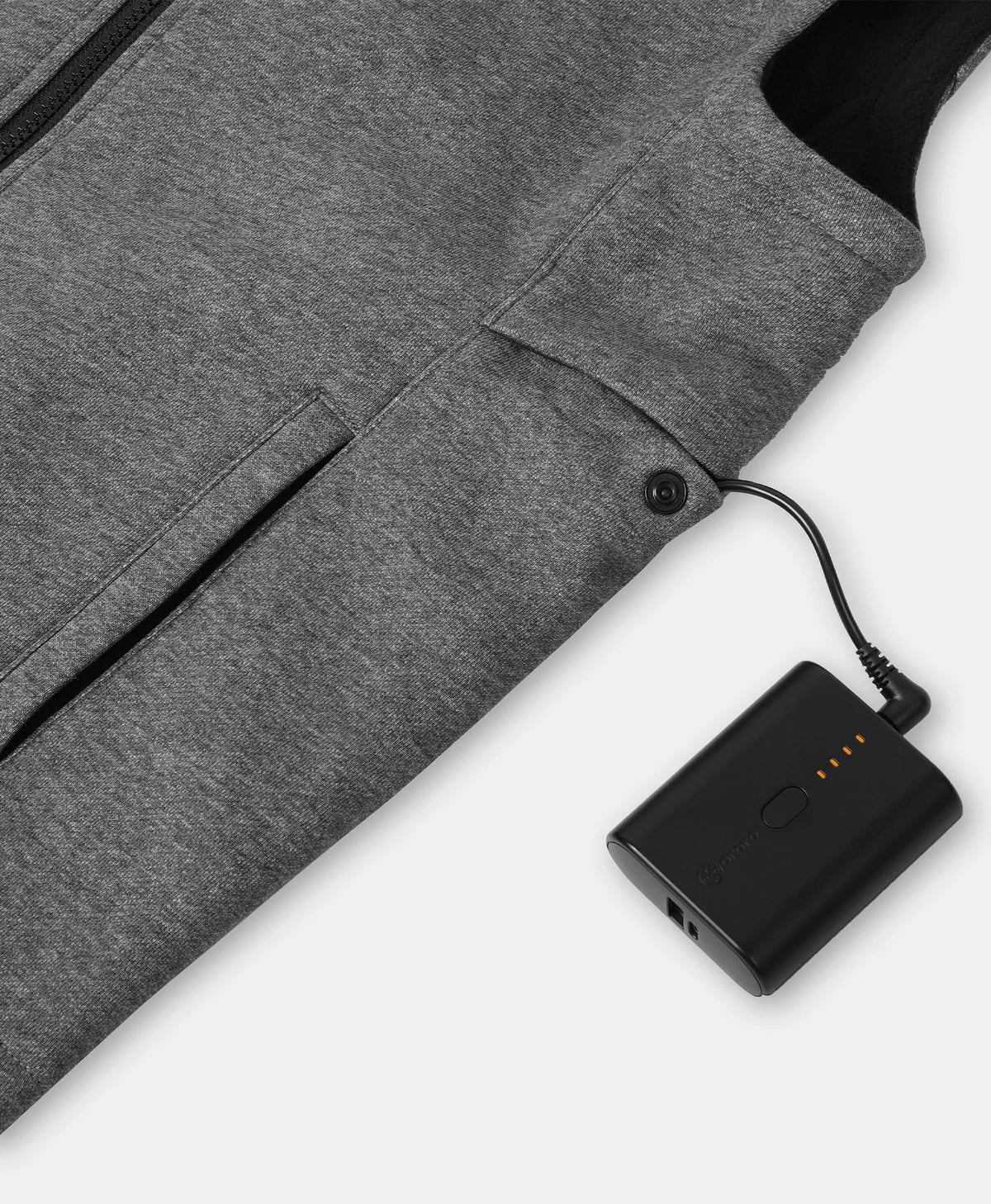 Snap-closure battery pocket