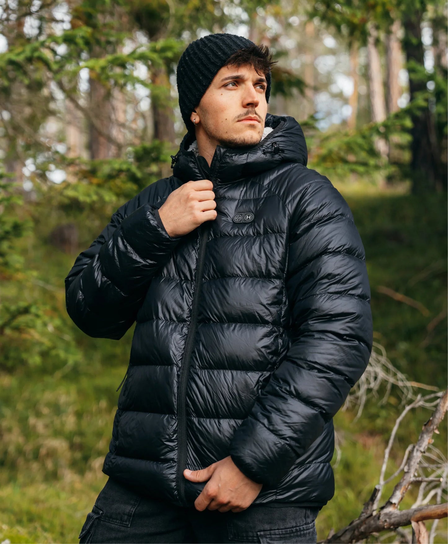 Aeropro Men's 8-Zone Packable Heated Down Jacket
