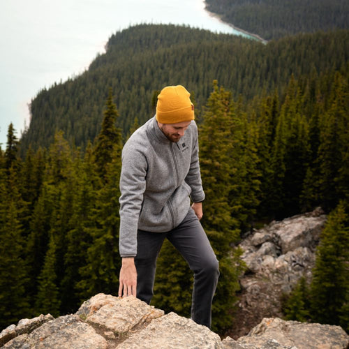 Men's Heated Full-Zip Fleece Jacket 
 - Grey