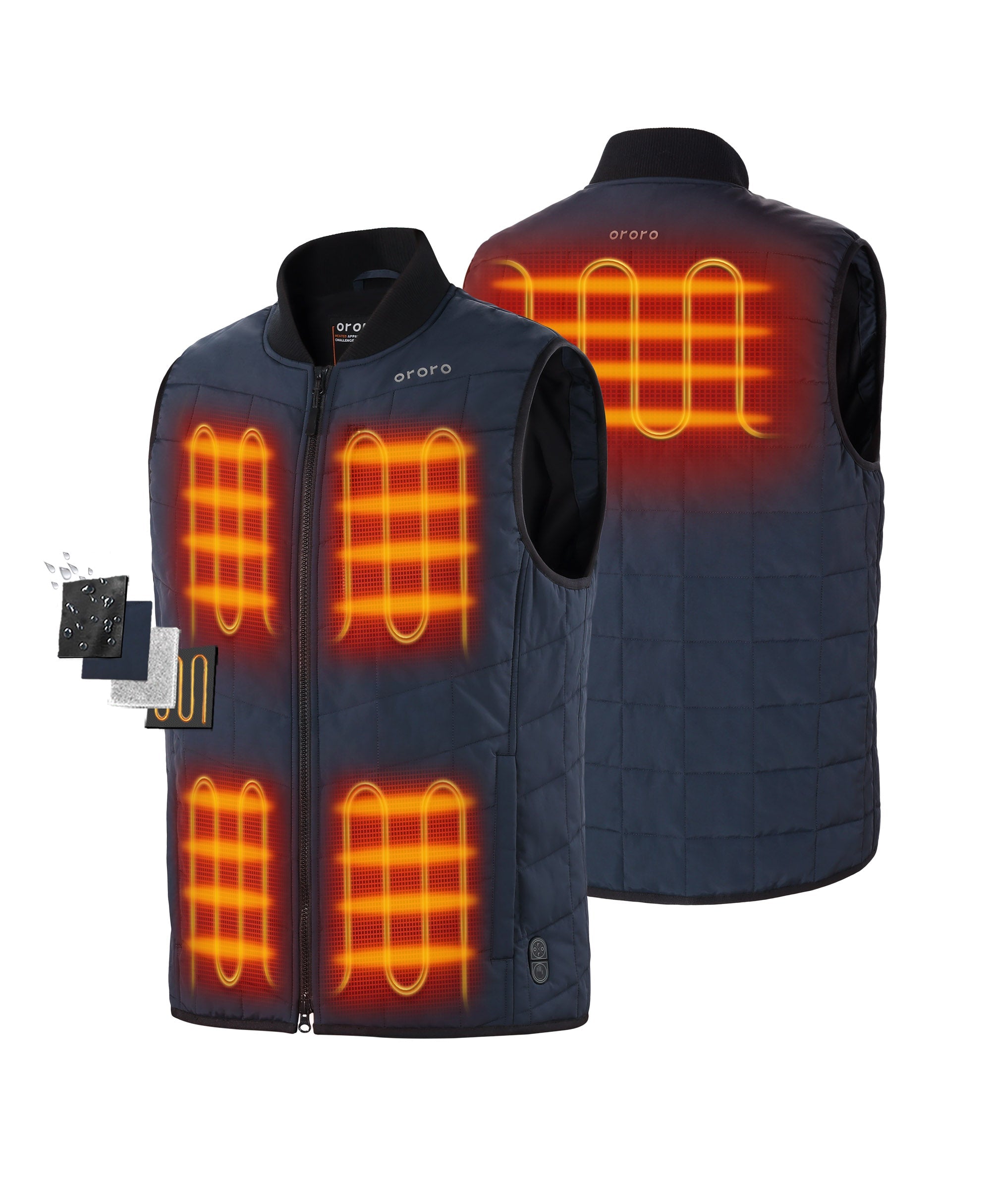 Scranton Men's 5-Zone Insulated Heated Bomber Gilet, Thumbnail 2