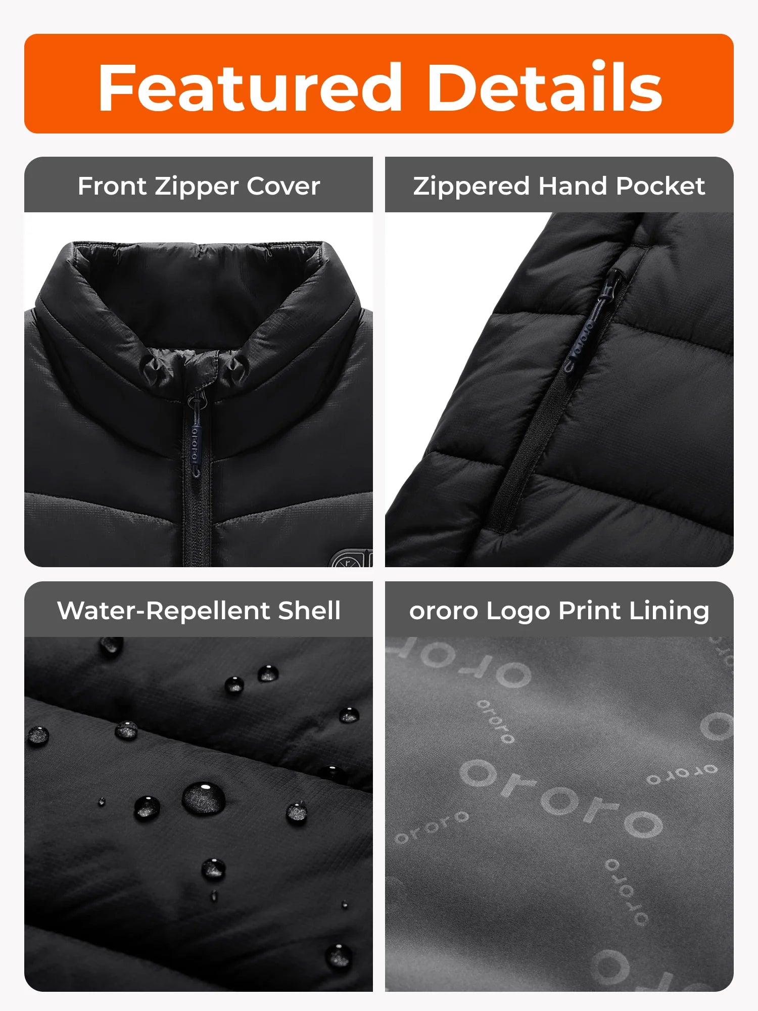 SureWarm® Men's 7-Zone Dual-Control Classic Pro Heated Gilet (Lower Back Heating), Thumbnail 15