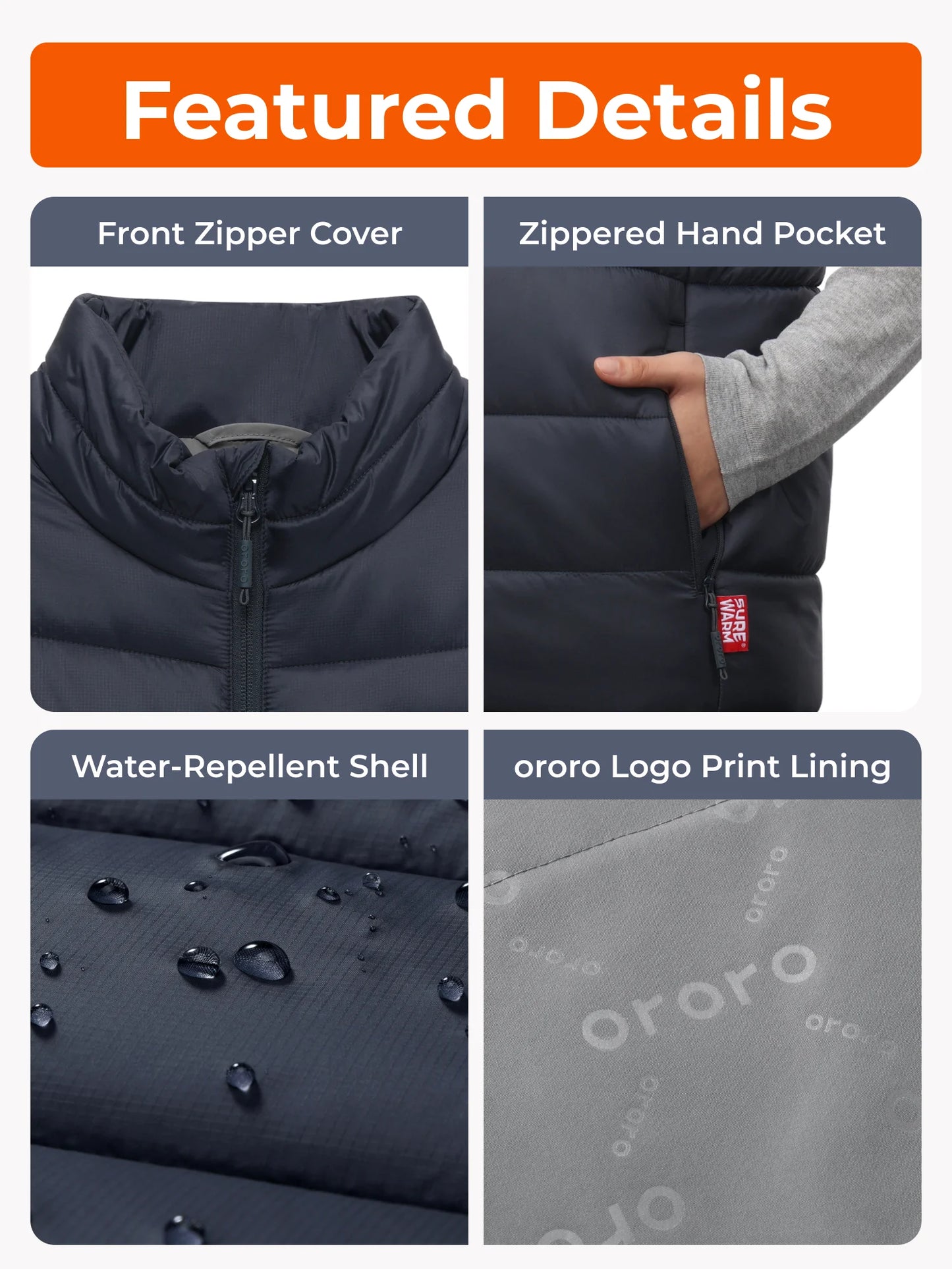SureWarm® Men's 7-Zone Dual-Control Classic Pro Heated Gilet (Lower Back Heating)