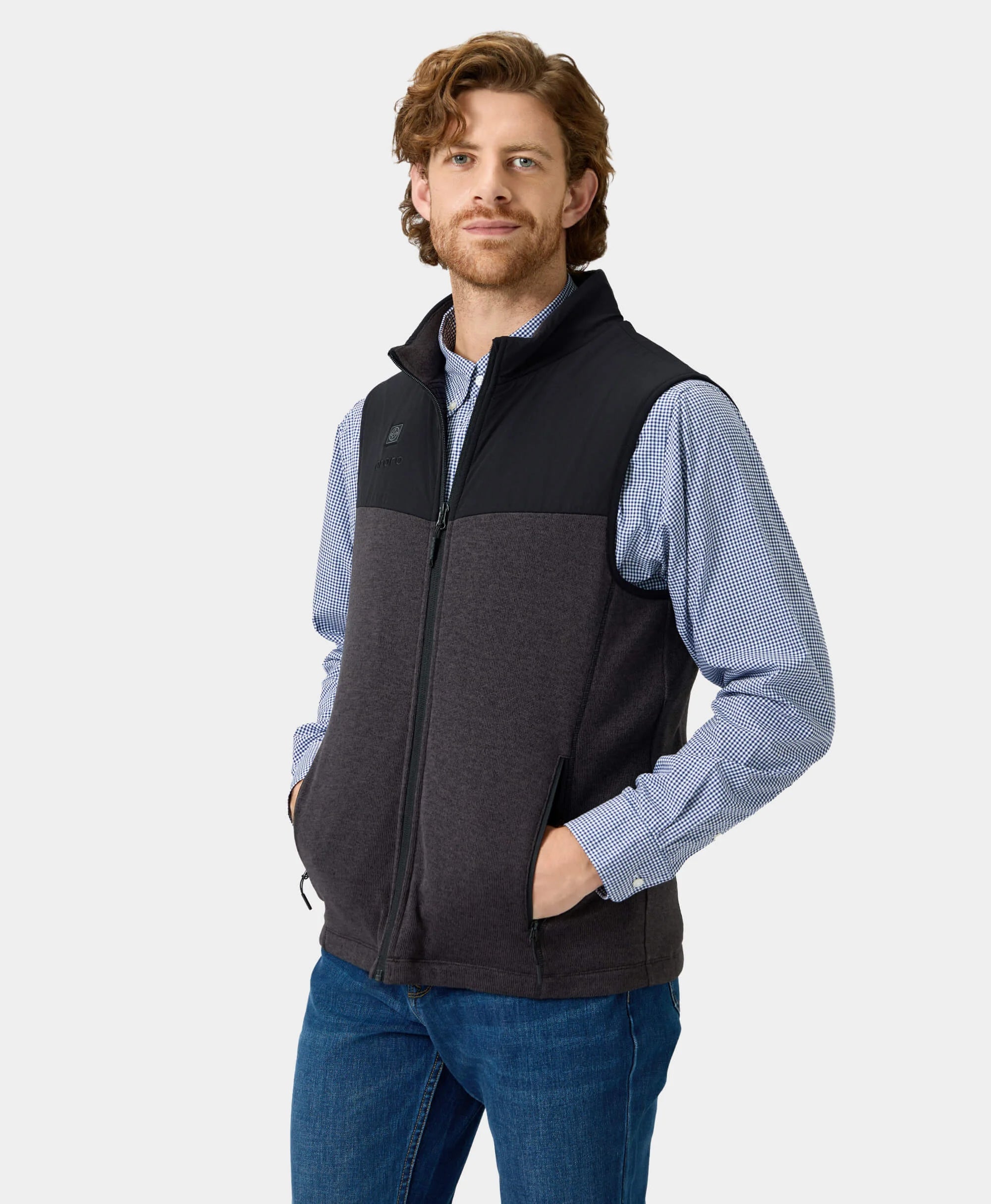 Augusta Men's Heated Sweater Fleece Gilet, Thumbnail 4