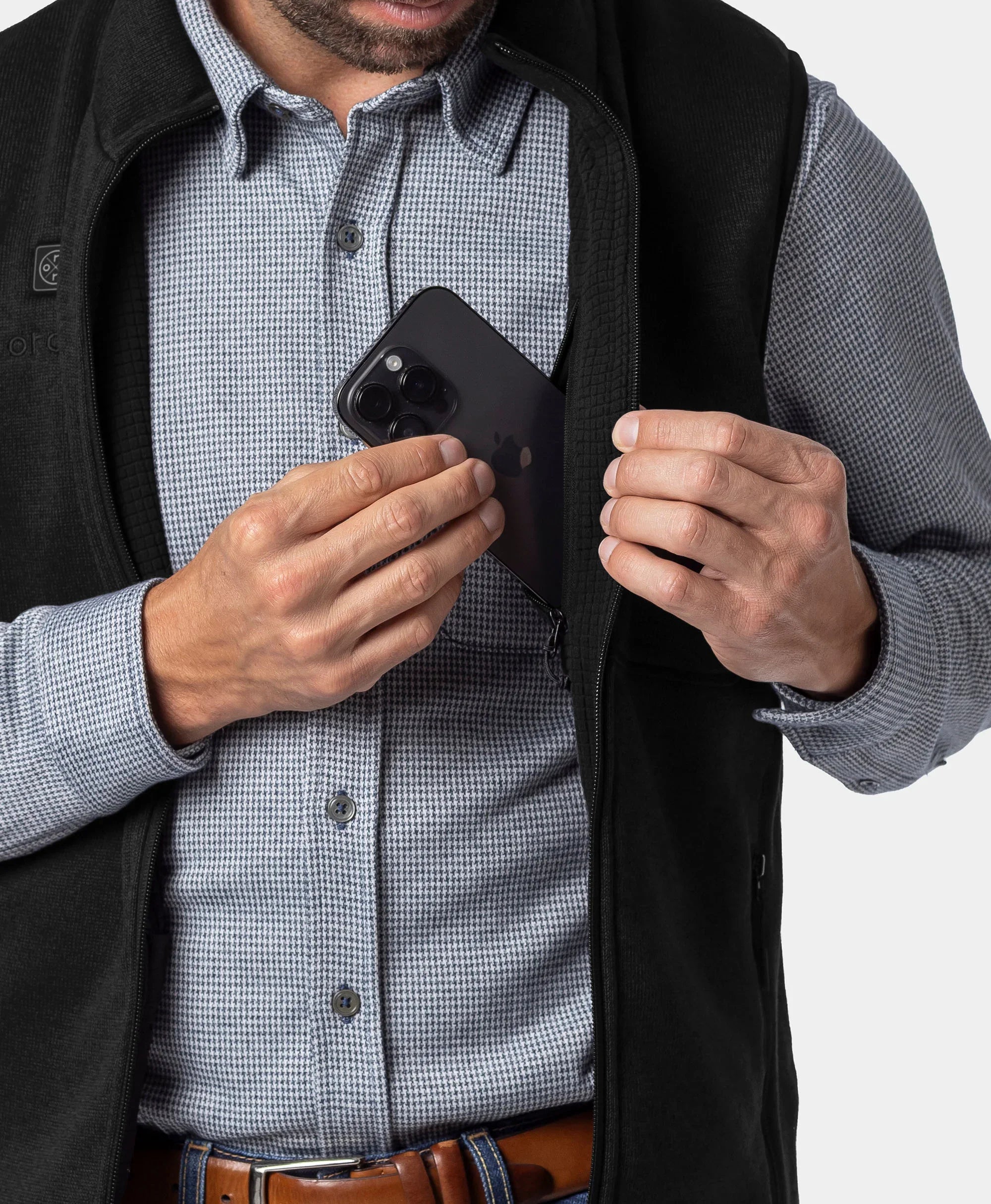 Augusta Tournament Men's 4-Zone Heated Sweater Fleece Vest, Thumbnail 19