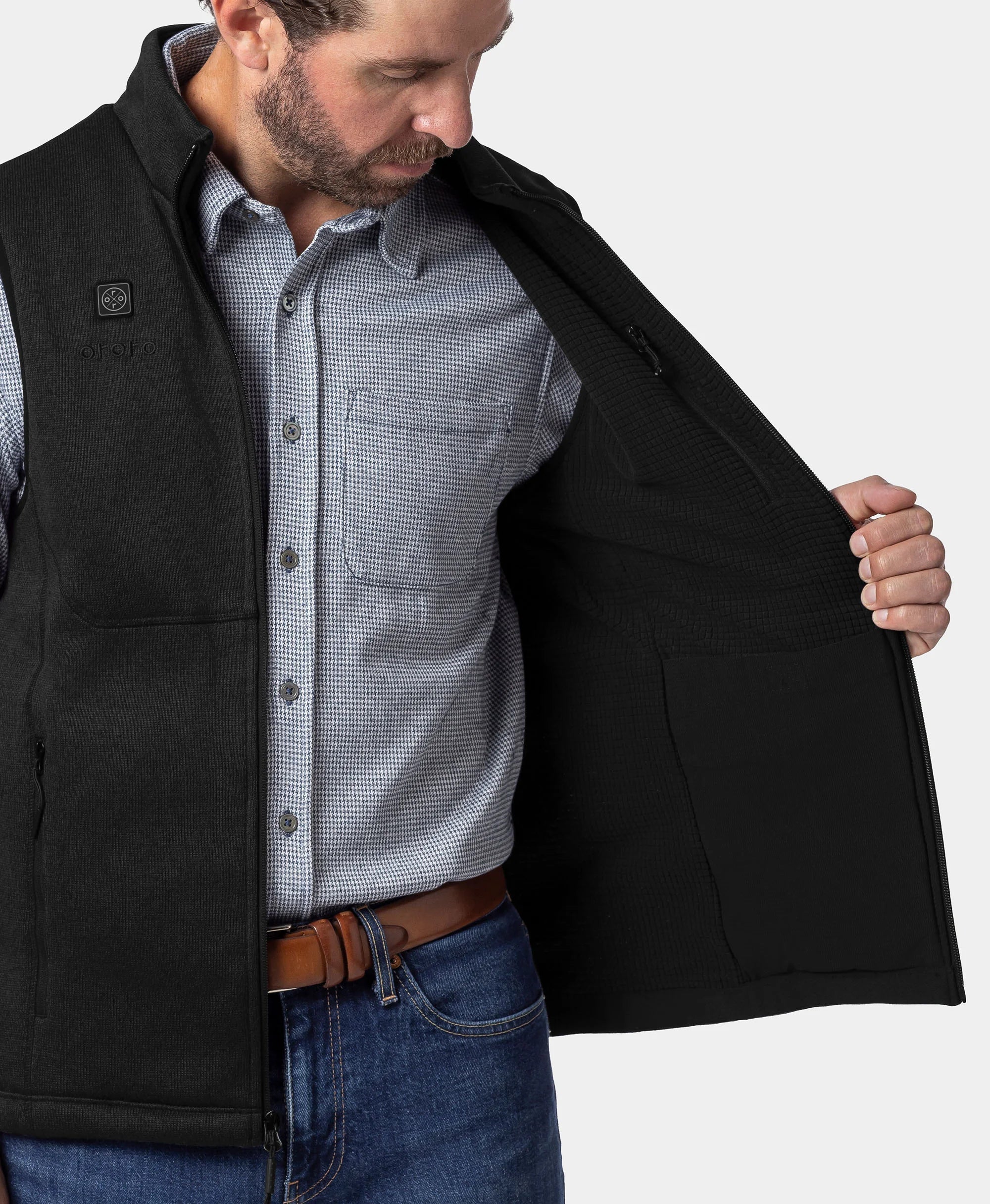 Augusta Tournament Men's 4-Zone Heated Sweater Fleece Vest, Thumbnail 20