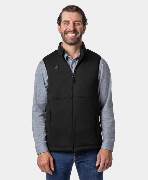 Augusta Tournament Men's 4-Zone Heated Sweater Fleece Vest ,view 1
