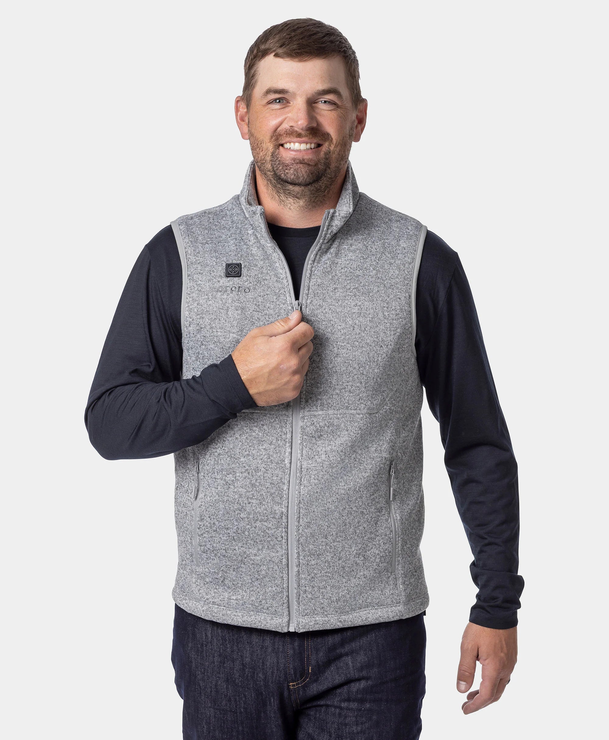Augusta Tournament Men's 4-Zone Heated Sweater Fleece Vest, Thumbnail 4