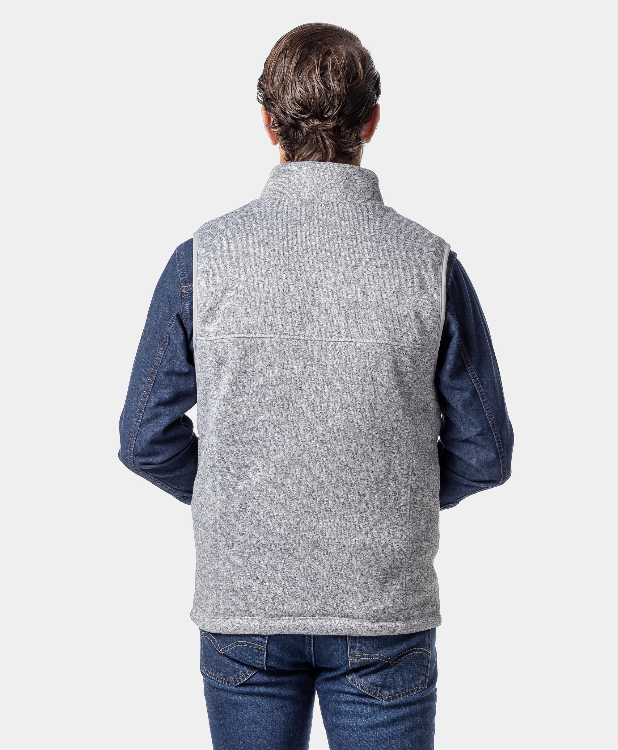 Augusta Tournament Men's 4-Zone Heated Sweater Fleece Vest, Thumbnail 7