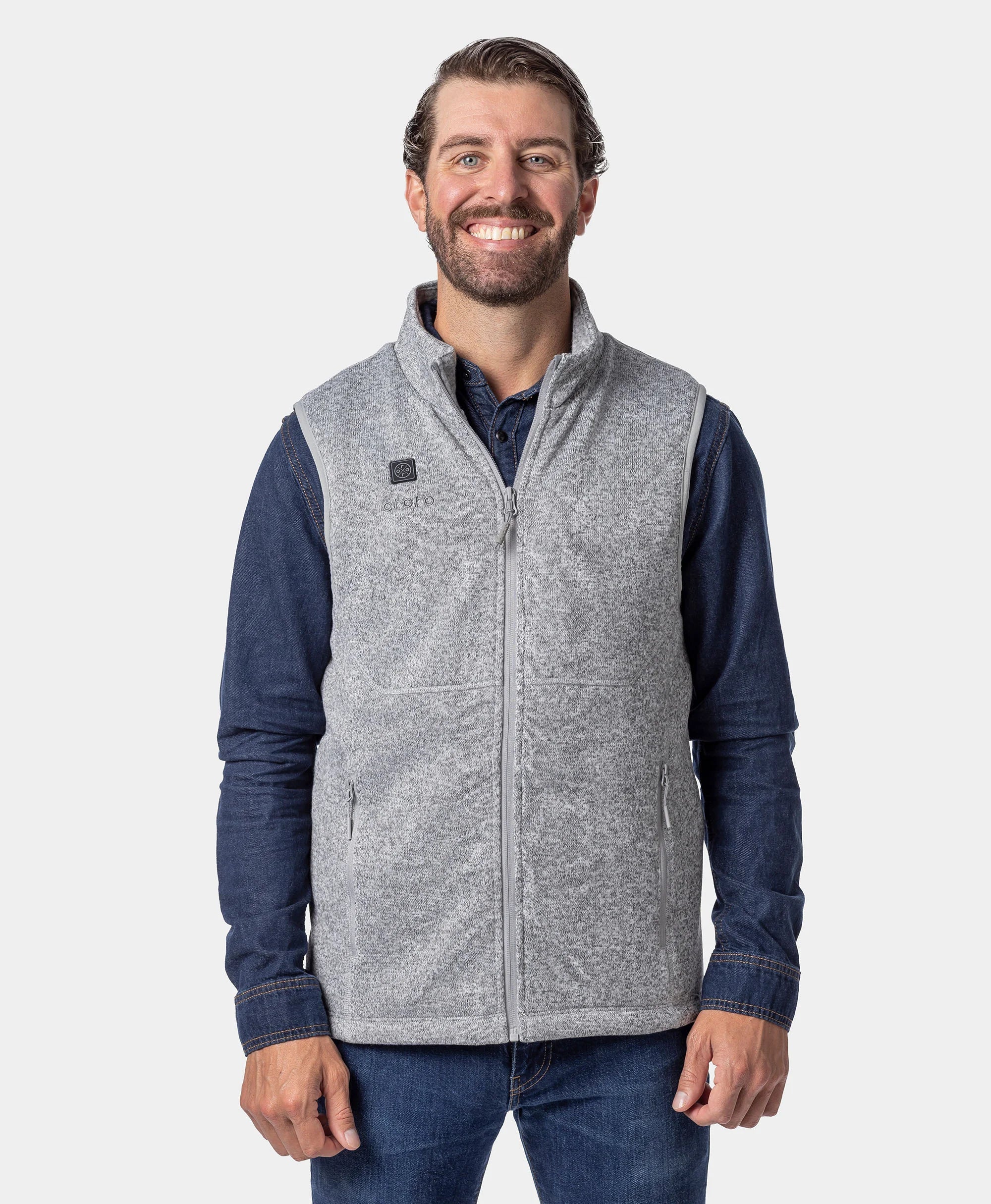 Augusta Tournament Men's 4-Zone Heated Sweater Fleece Vest, Thumbnail 5