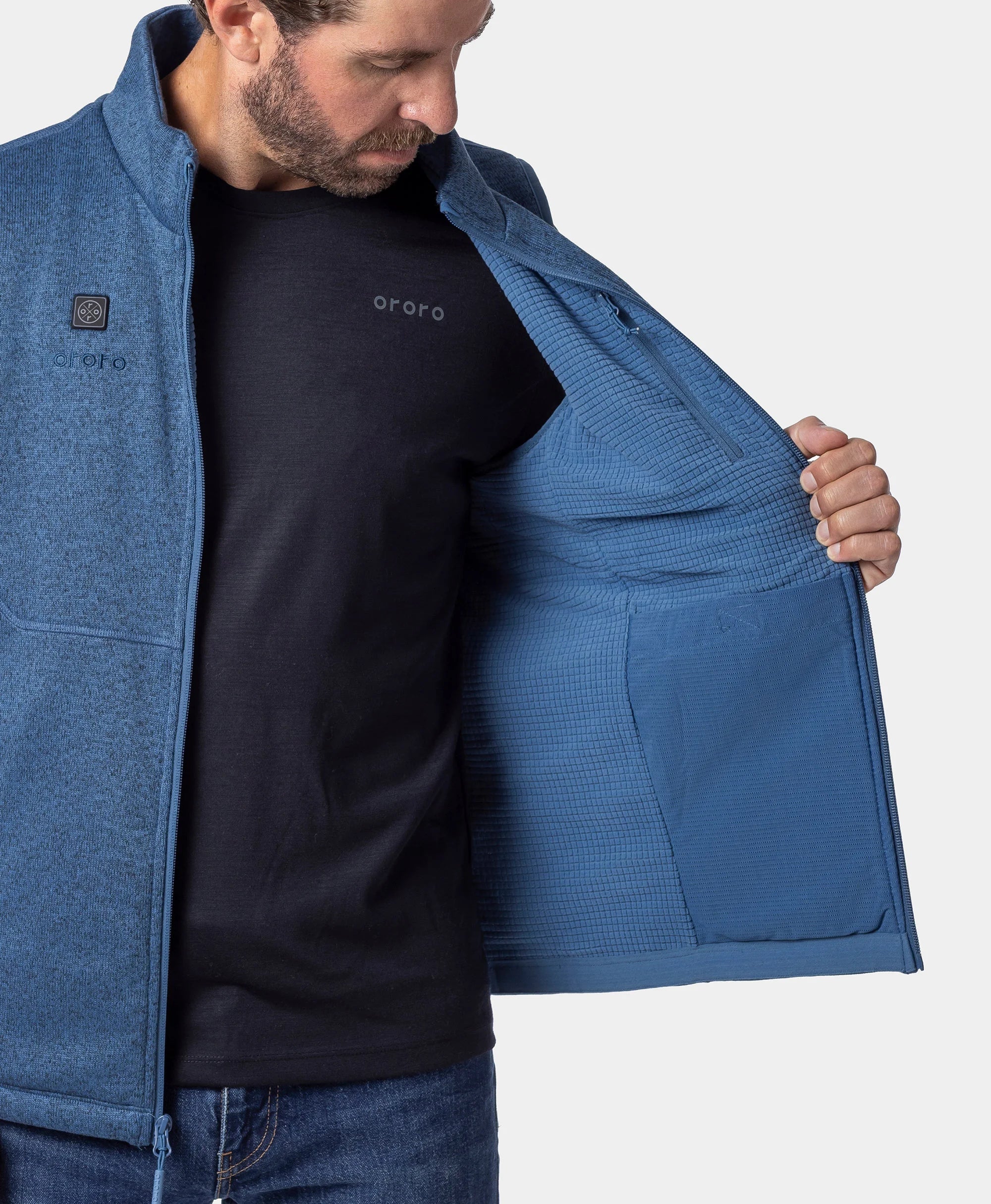 Augusta Tournament Men's 4-Zone Heated Sweater Fleece Vest, Thumbnail 31