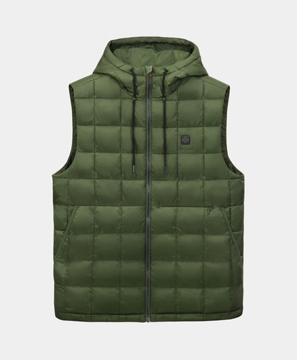 PuffLyte Men's 5-Zone Hooded Heated Vest green