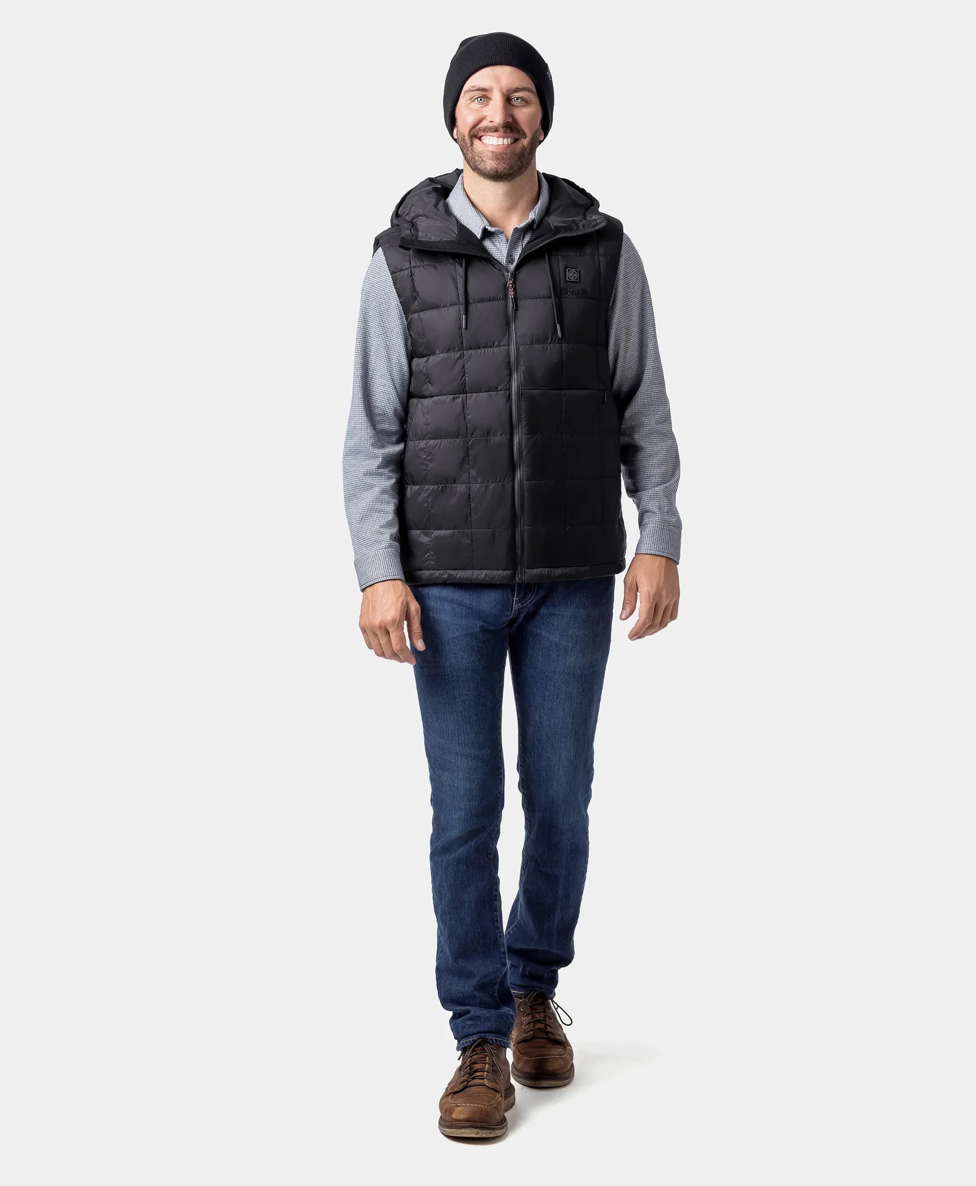 PuffLyte Men's 5-Zone Hooded Heated Gilet, Thumbnail 4