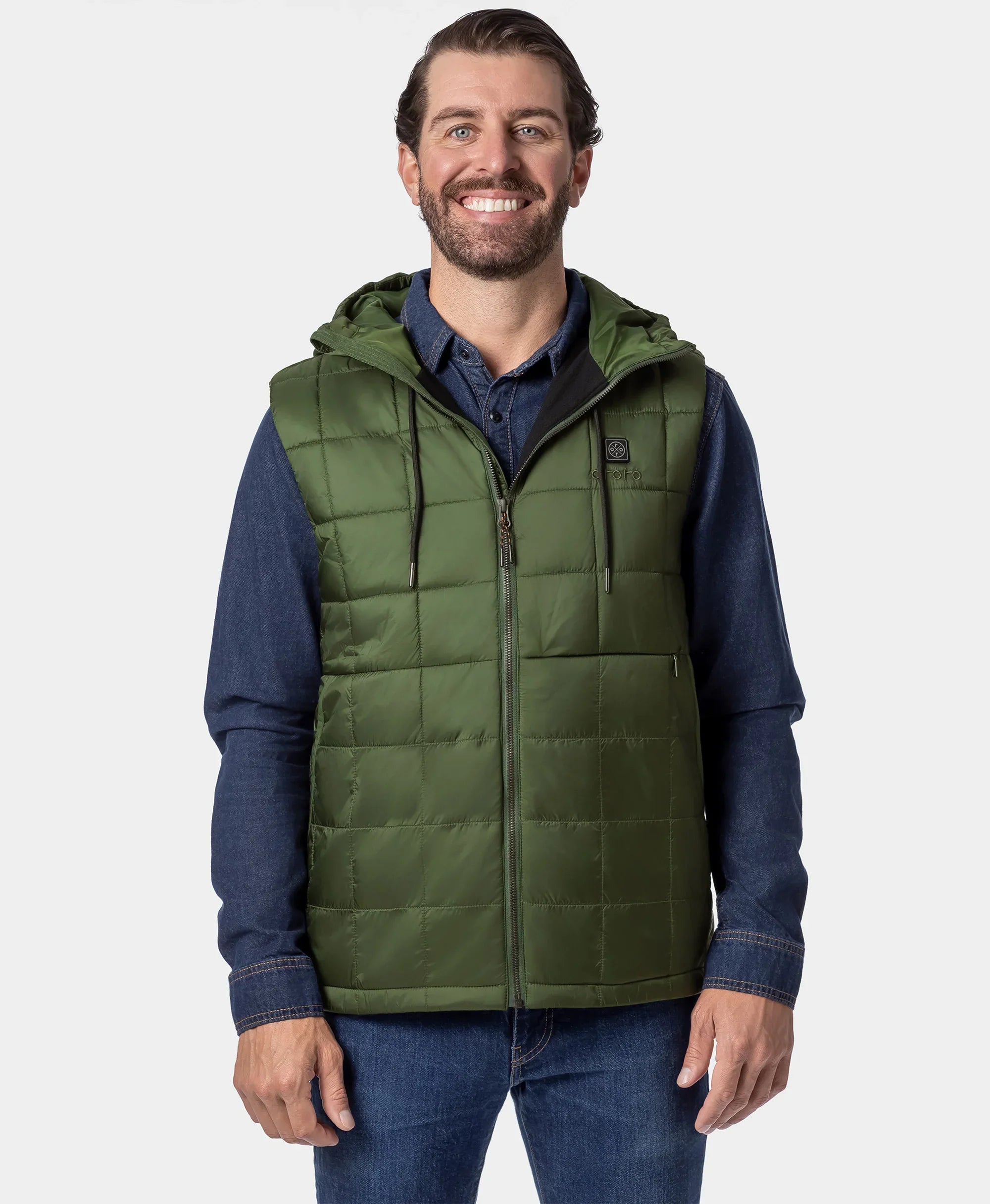 PuffLyte Men's 5-Zone Hooded Heated Gilet, Thumbnail 14
