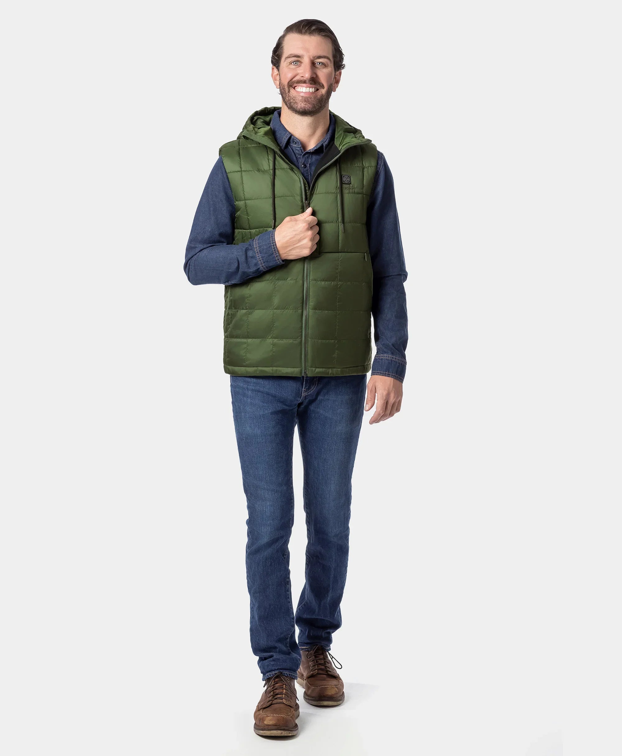 PuffLyte Men's 5-Zone Hooded Heated Gilet, Thumbnail 16