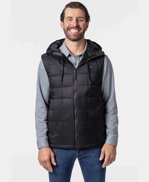 PuffLyte Men's 5-Zone Hooded Heated Gilet ,view 1