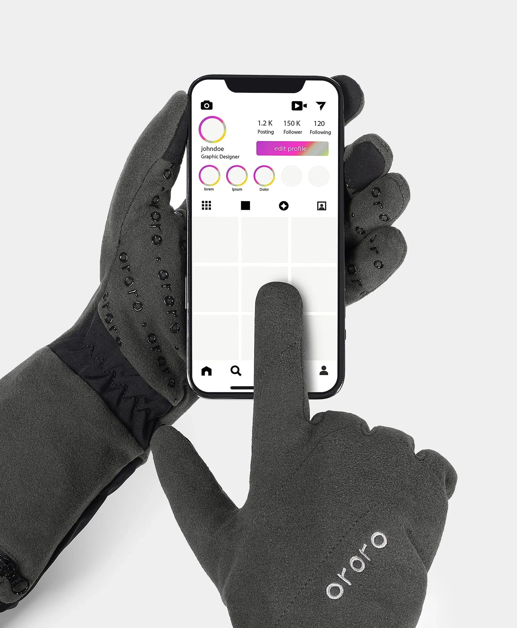 Glasgow Unisex Heated Dralon Liner Gloves, Thumbnail 4