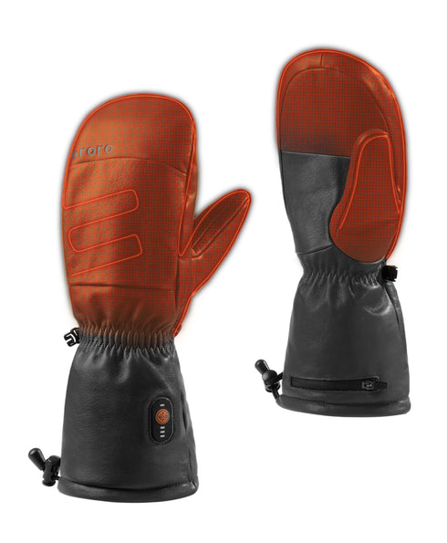 Duluth Unisex Heated Leather Chopper Mittens view 2