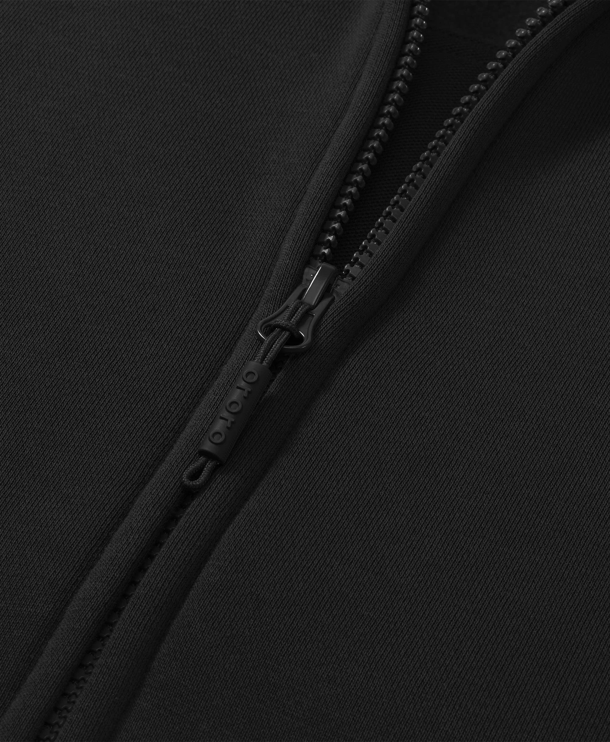 Close-up of SureWarm? Unisex 6-Zone Fleece Heated Hoodie zipper